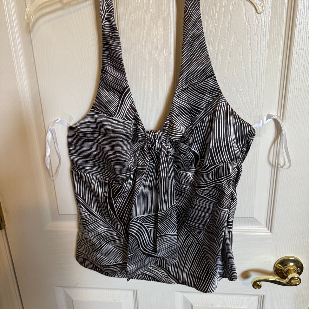Cute dress tank/tie at neck, open back - excellent condition